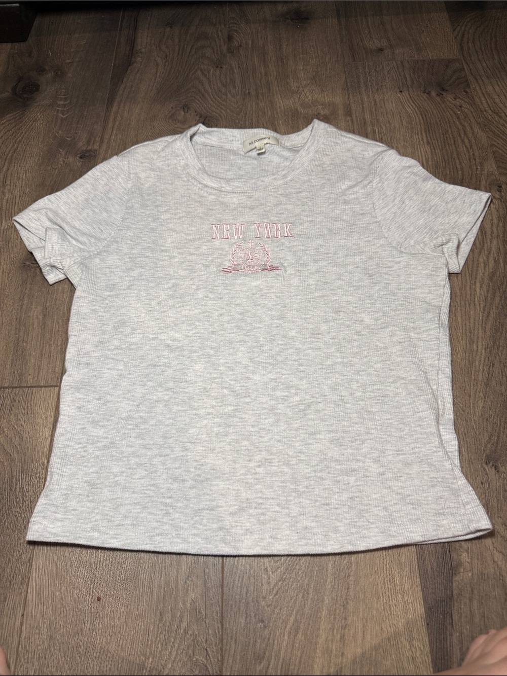 Light Gray 'New York' Short Sleeve Tee